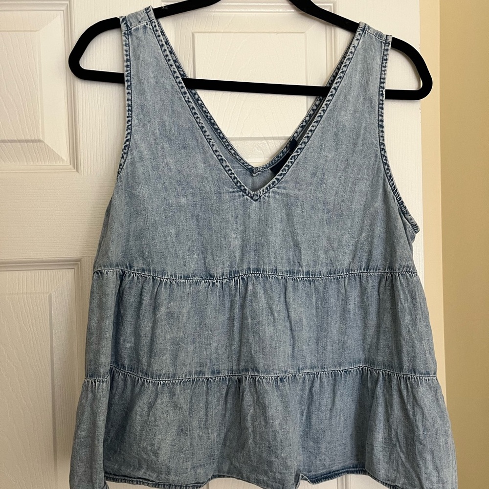 Denim Sleeveless Top